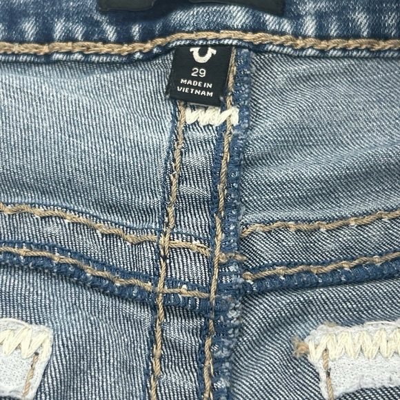 True Religion Becca Mid Rise Bootcut Cut Blue Wash Jeans Women's Size 29 - Picture 5 of 8